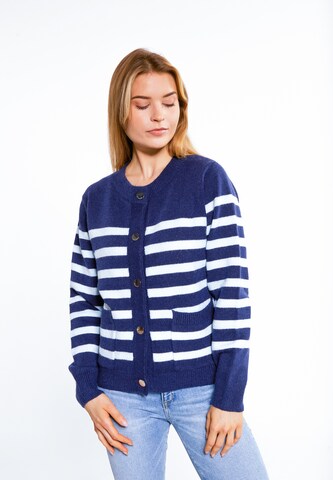 DreiMaster Maritim Gebreid vest in Blauw: voorkant