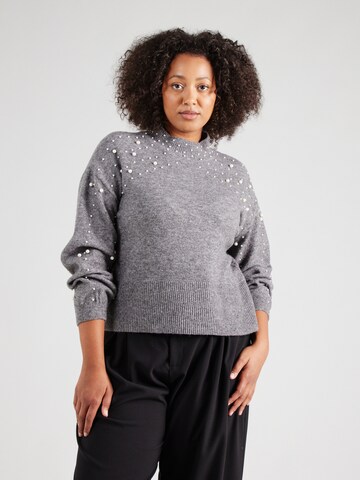PIECES Curve - Jersey 'PCREA' en gris: frente