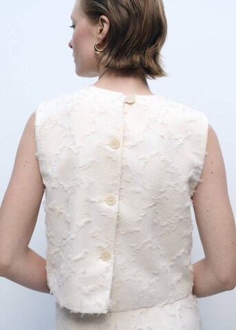 MANGO Top 'Floc' in White