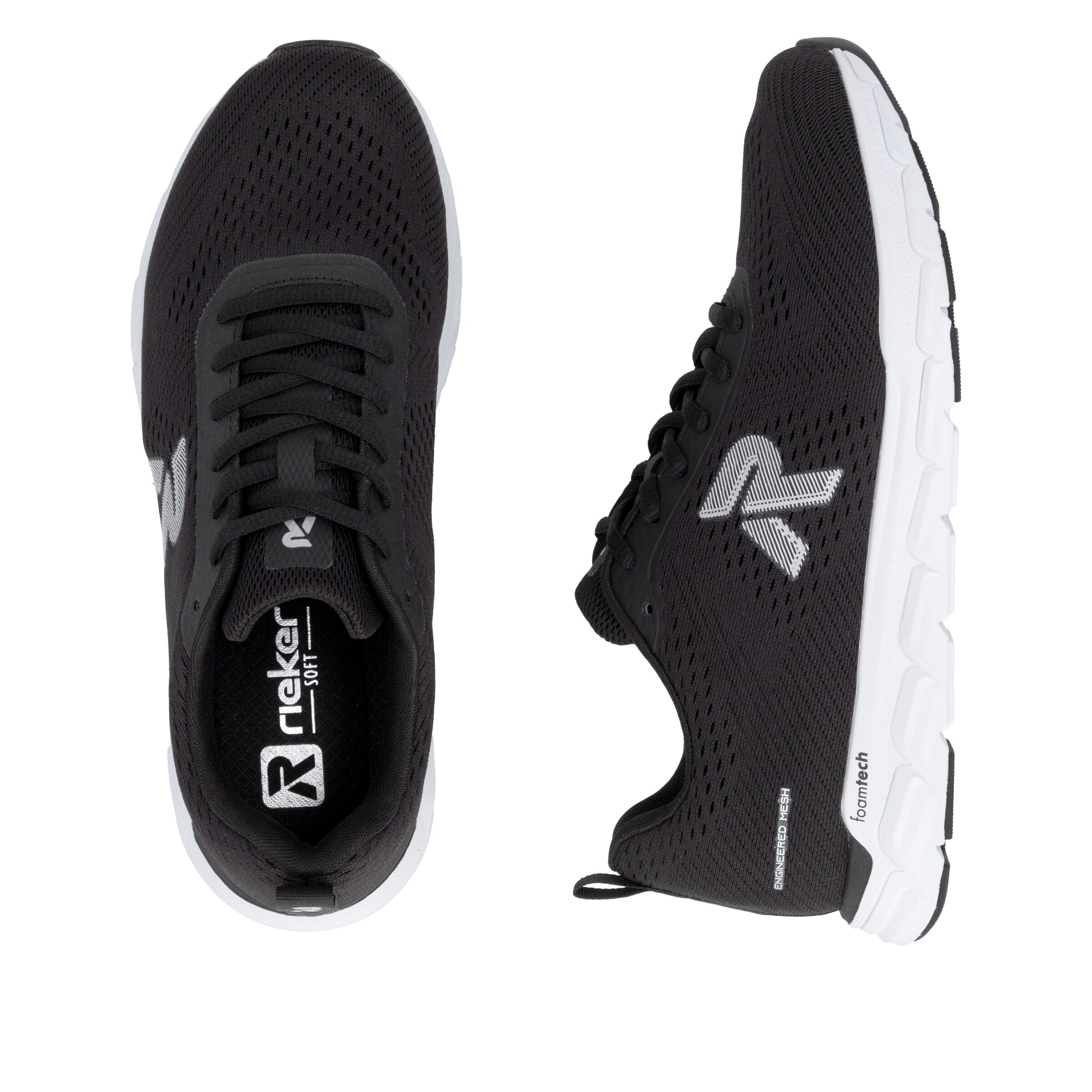 Baskets basses 'M9006' Rieker Sport en noir