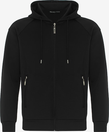 Redbridge Zip-Up Hoodie in Black: front