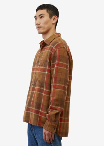 Marc O'Polo Comfort fit Button Up Shirt in Brown
