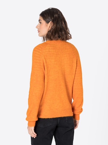ICHI Knit Cardigan in Orange