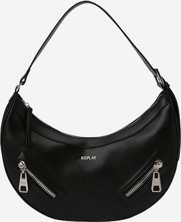 REPLAY Чанта за през рамо в черно: отпред