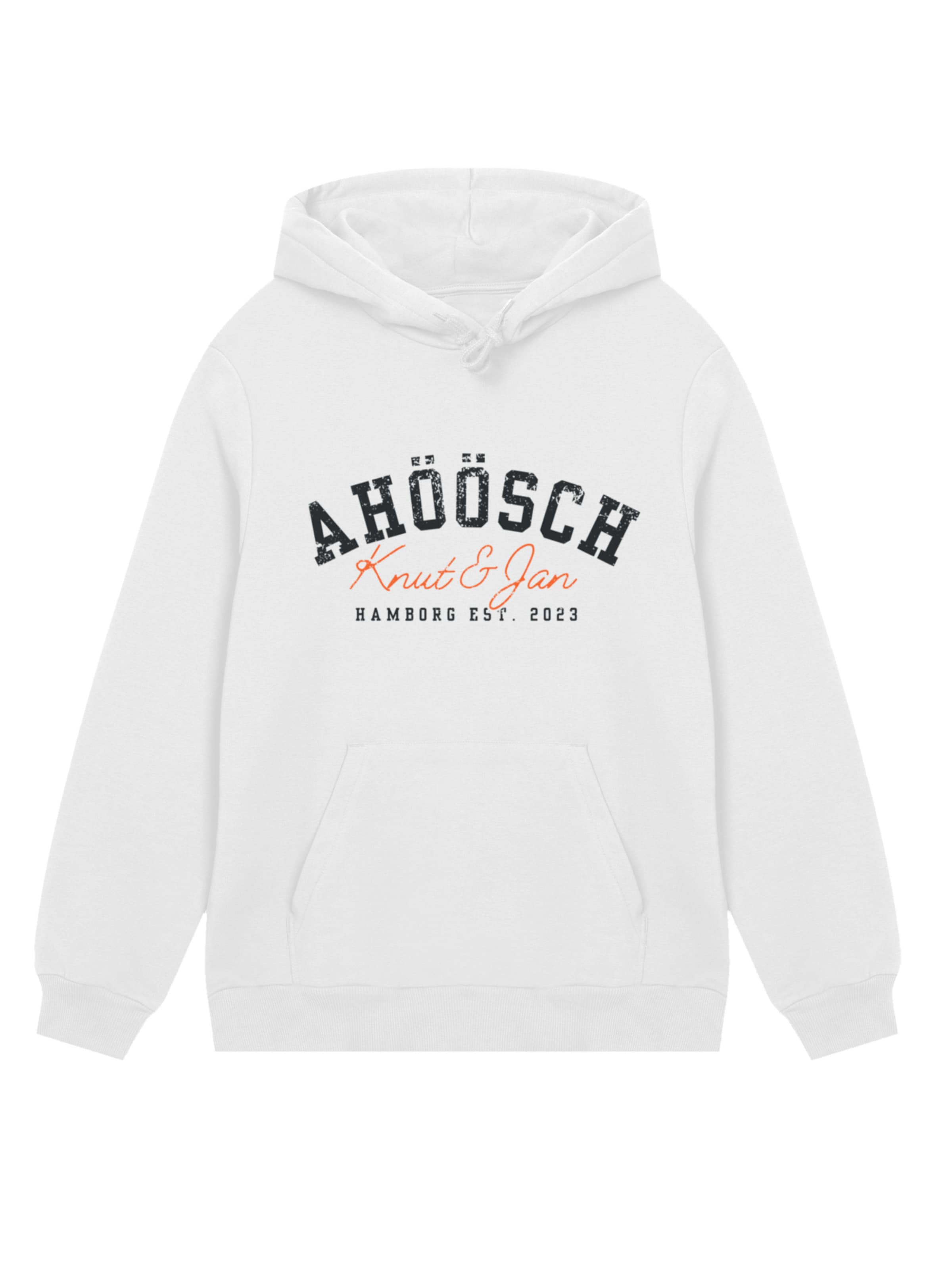 F4NT4STIC Sweater 'Knut & Jan Hamburg Ahöösch Plattdeutsch' in White: front