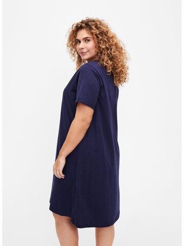 Chemise de nuit 'MALLY' Zizzi en bleu