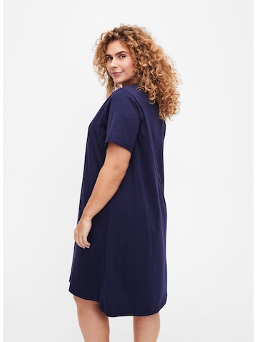 Chemise de nuit 'MALLY' Zizzi en bleu