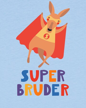 watabout.kids Shirt 'Känguru Superbruder' in Blauw