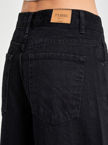 IT'S BASIC Wide leg Jeans 'PALAZZO MID RISE JEANS (Lenght 32)' in Black