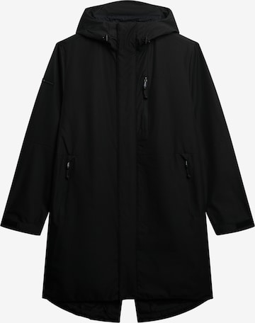 Superdry Übergangsparka in Schwarz: Vorderseite
