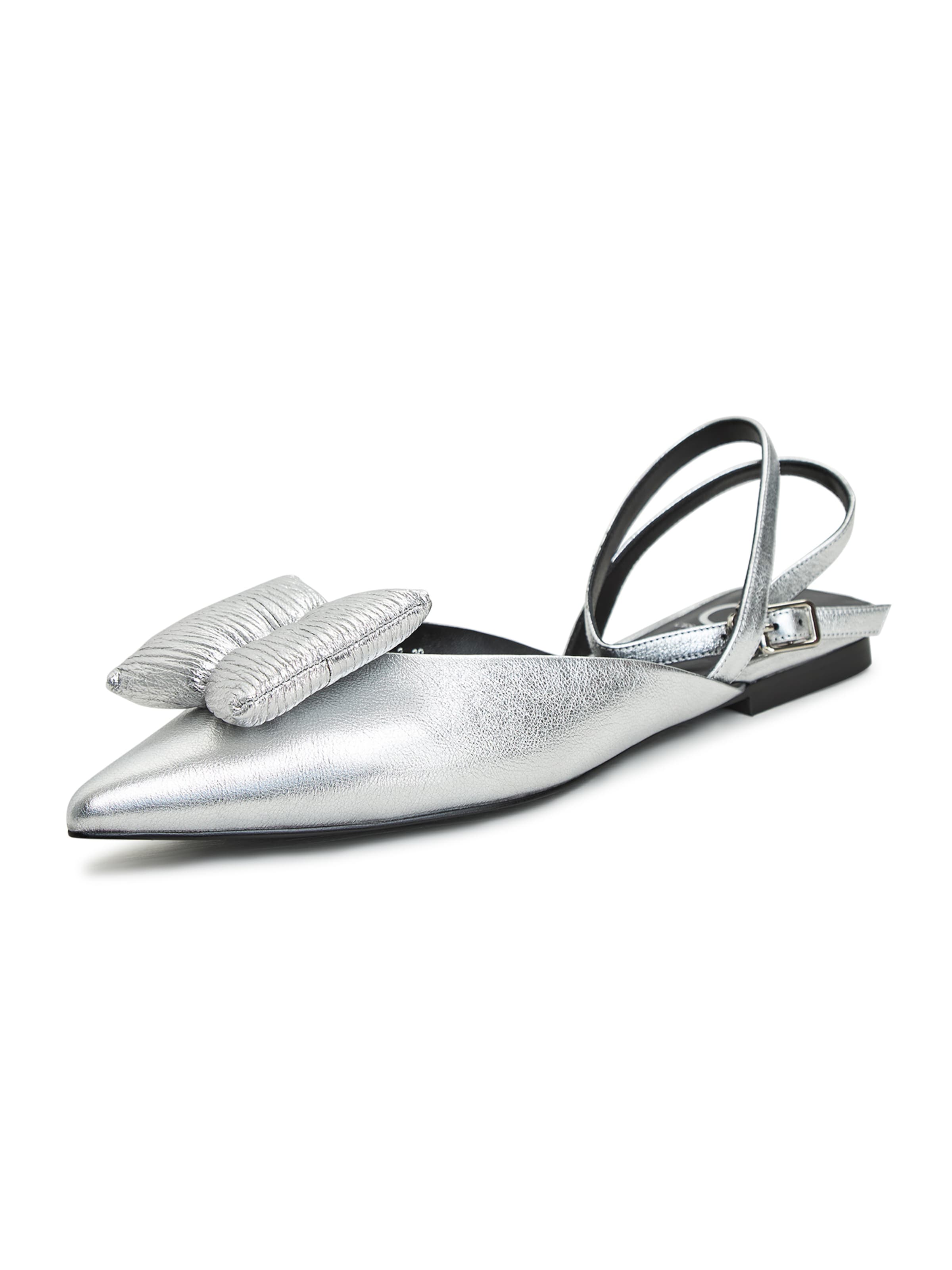 CESARE GASPARI Ballerina in Silber: Vorderseite