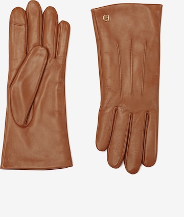 Cole Haan Prstové rukavice - Hnedá: predná strana