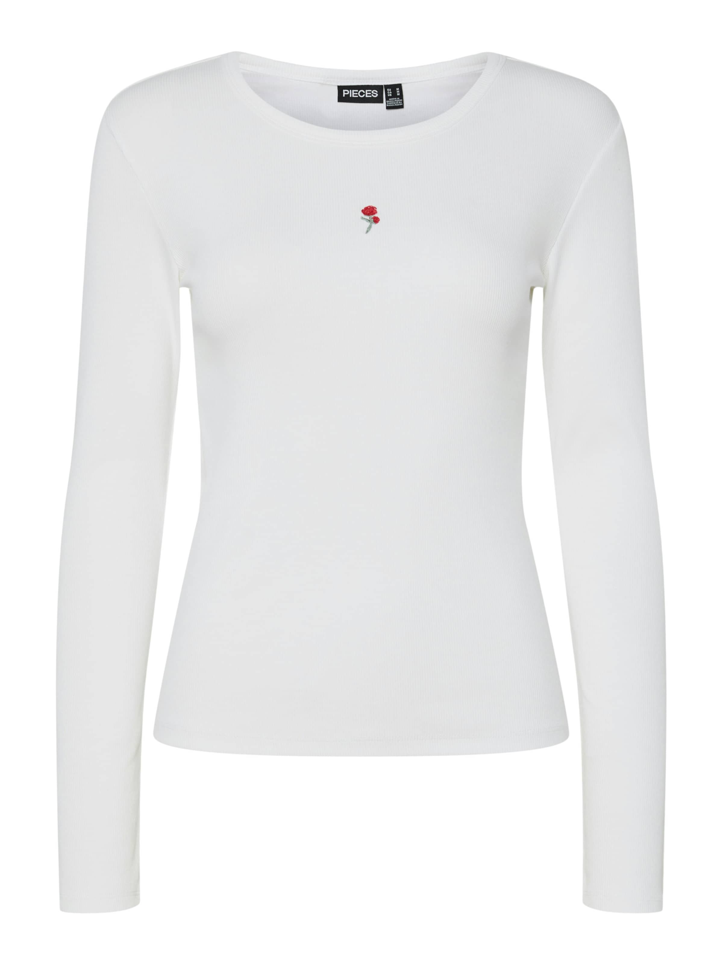 T-shirt 'PCMAY' PIECES en blanc : devant