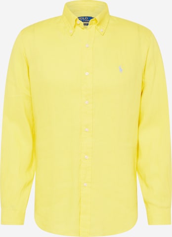 Chemise Polo Ralph Lauren en jaune : devant