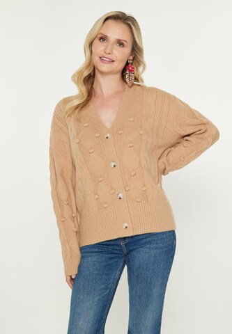 usha FESTIVAL Gebreid vest in Beige: voorkant