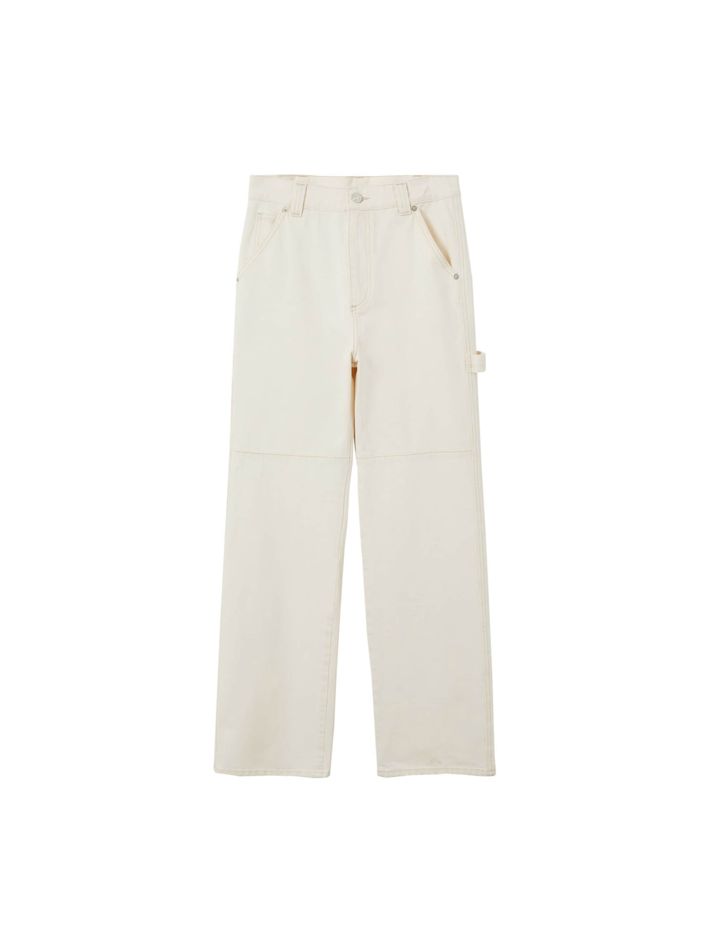 MANGO Loosefit Jeans 'Kyomi' i beige: framsida