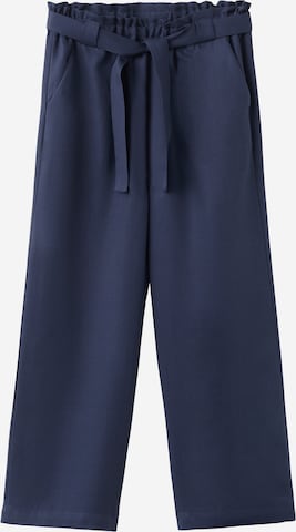 MANGO KIDS Wide Leg Housut 'BLANES' värissä sininen: etupuoli