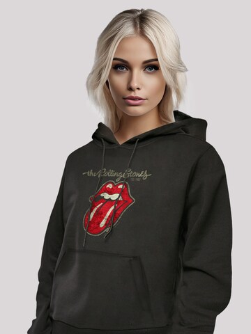 F4NT4STIC Sweatshirt 'The Rolling Stones Plastered Tongue Washed' in Schwarz