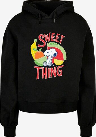 Merchcode Sweatshirt 'Peanuts - Sweet Thing' in Schwarz: predná strana