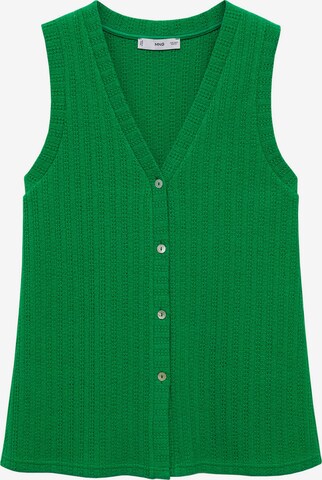 MANGO Pletená vesta 'LIME' – zelená: přední strana