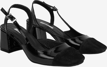 Desa Slingpumps 'Blockabsätze' in Zwart: voorkant