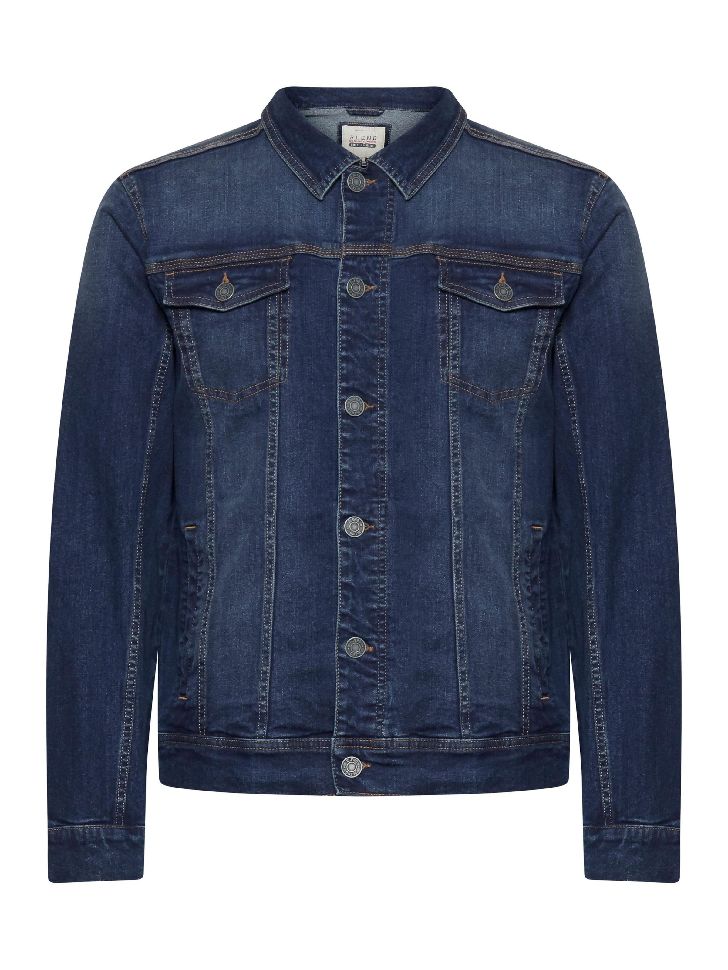 Veste mi-saison BLEND en bleu : devant