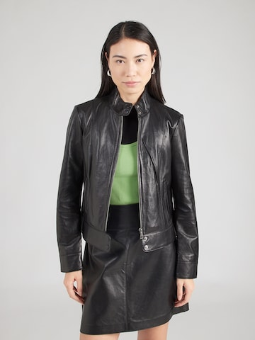 OAKWOODPrijelazna jakna - crna boja: prednji dio