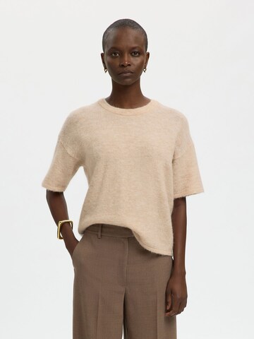 SELECTED Sweater in Beige: front