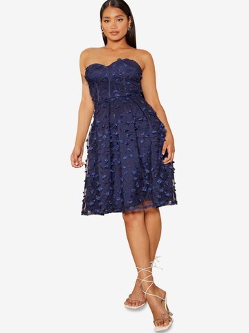 Chi Chi London Dress 'Bestickt' in Blue