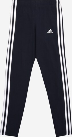 ADIDAS SPORTSWEAR Skinny Sportsbukse 'Essentials 3-Stripes' i blå: forside