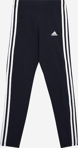 ADIDAS SPORTSWEAR Workout Pants 'Essentials 3-Stripes' in Blue: front
