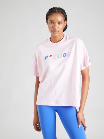 Champion Authentic Athletic Apparel Shirt in Roze: voorkant