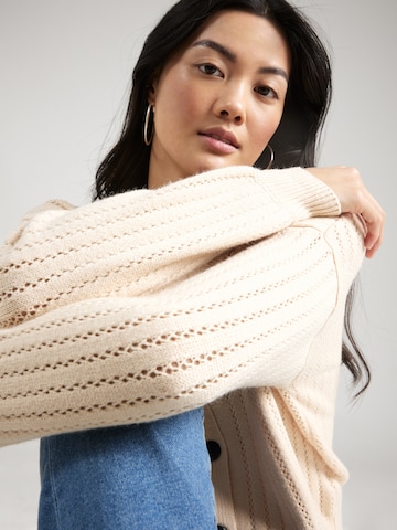 ABOUT YOU Knit cardigan 'Eve' in Beige