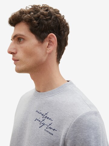 TOM TAILOR Sweatshirt in Grey