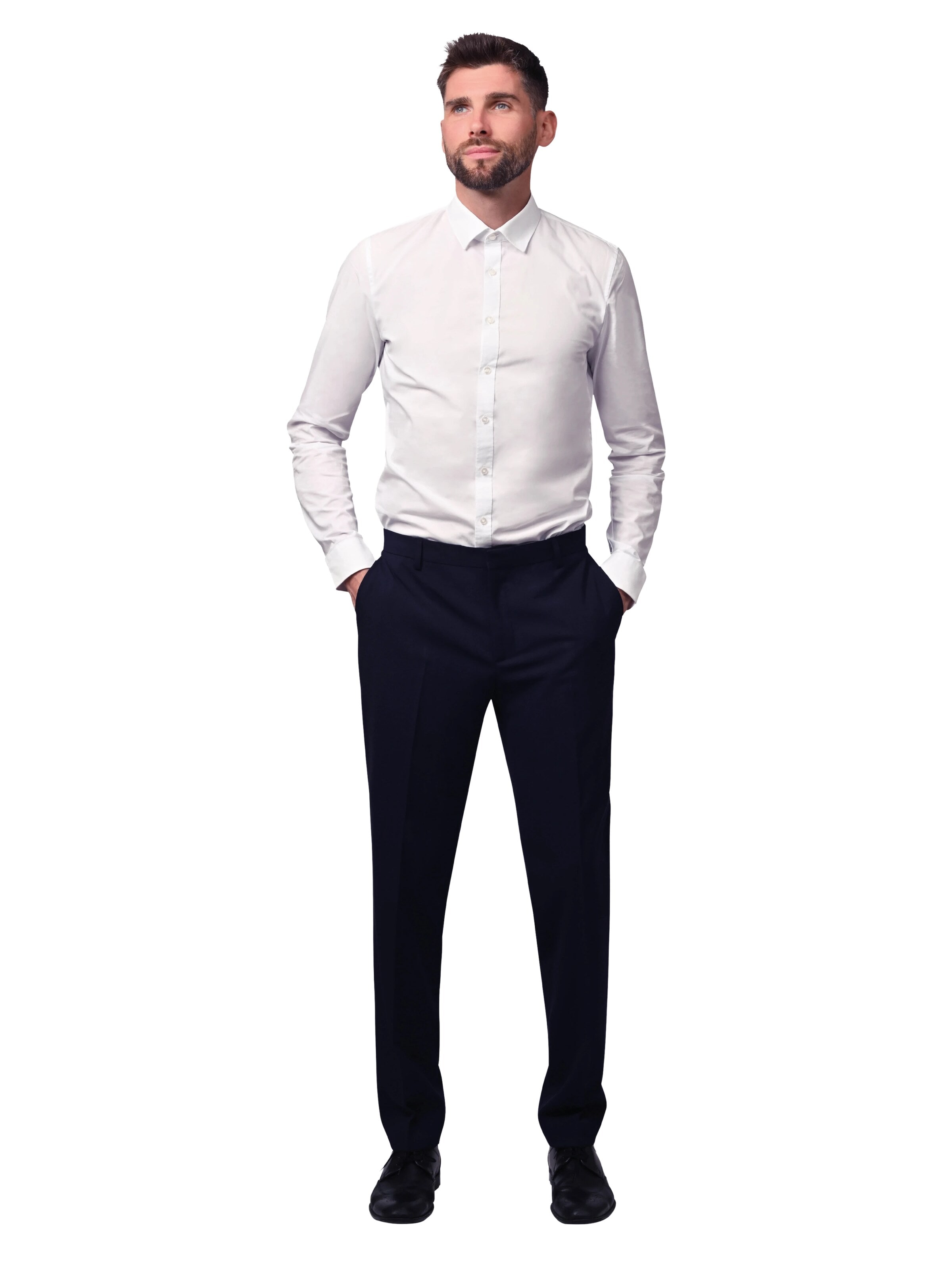 Hirschthal Regular Trousers with creases in Blue