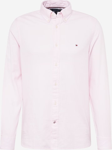 TOMMY HILFIGER Button Up Shirt 'Dobby' in Pink: front