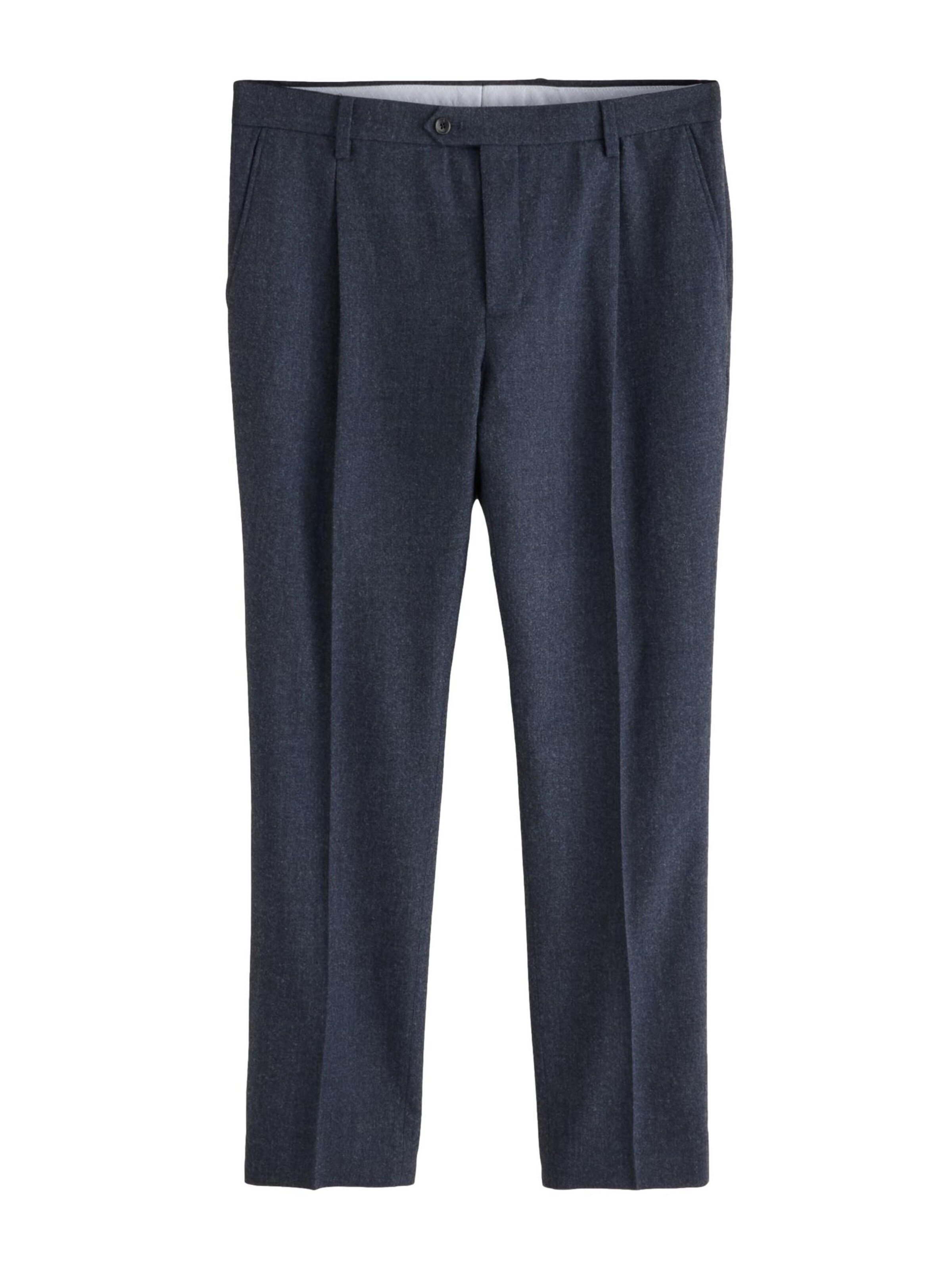 Next Slim fit Pleated Pants in Blue: front