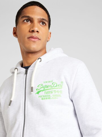 Superdry - Sudadera con cremallera en gris