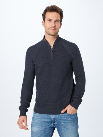Casual Friday Pullover 'Kristian' in Blau: Vorderseite