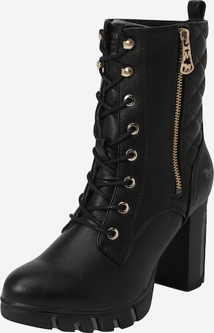 MUSTANG Lace-up bootie in Black: front