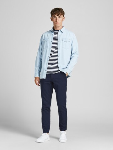 JACK & JONES Слим Брюки-чинос 'Marco Dave' в Синий