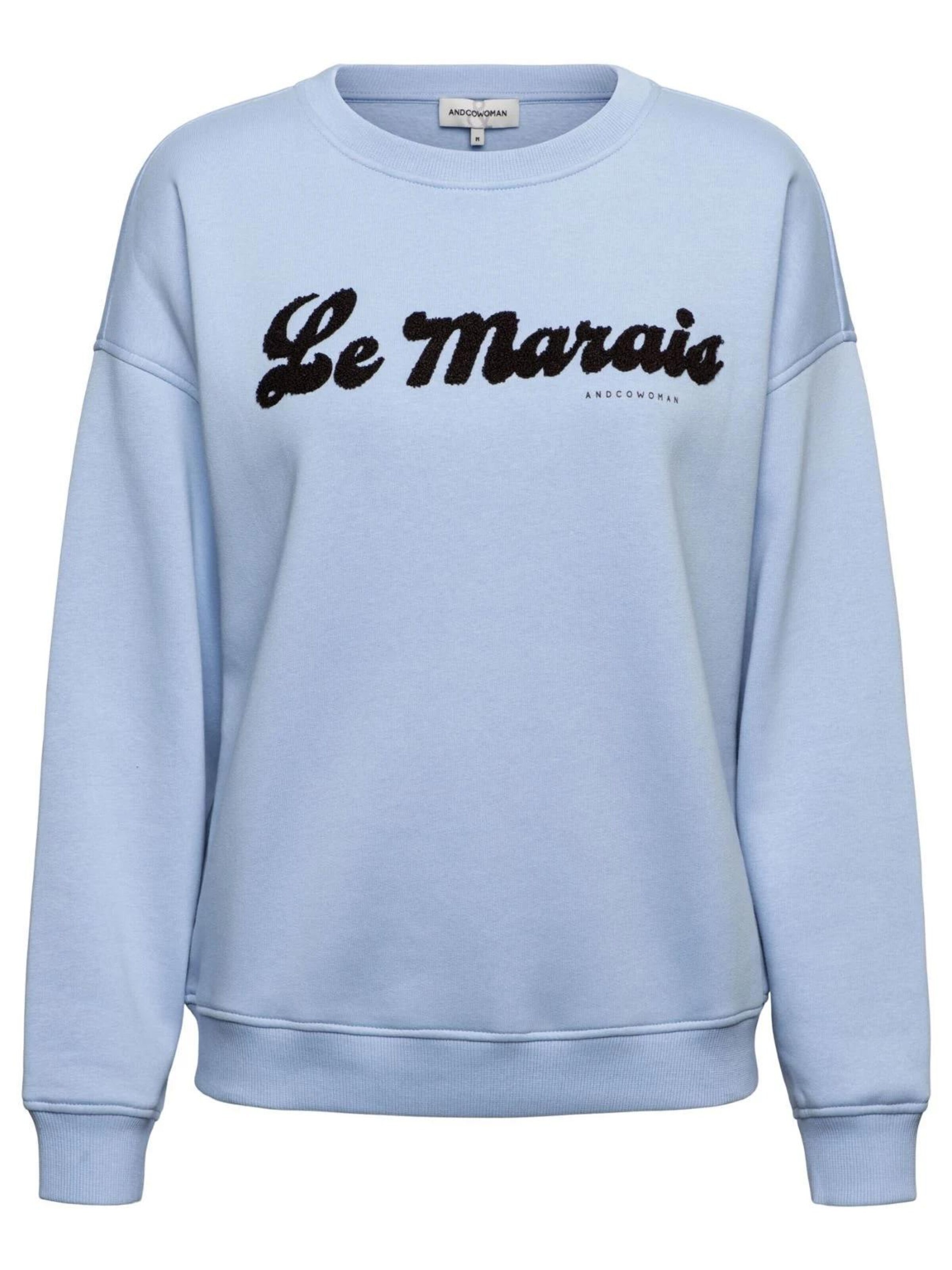 &co woman Sweatshirt 'Le Marais' in Blue: front
