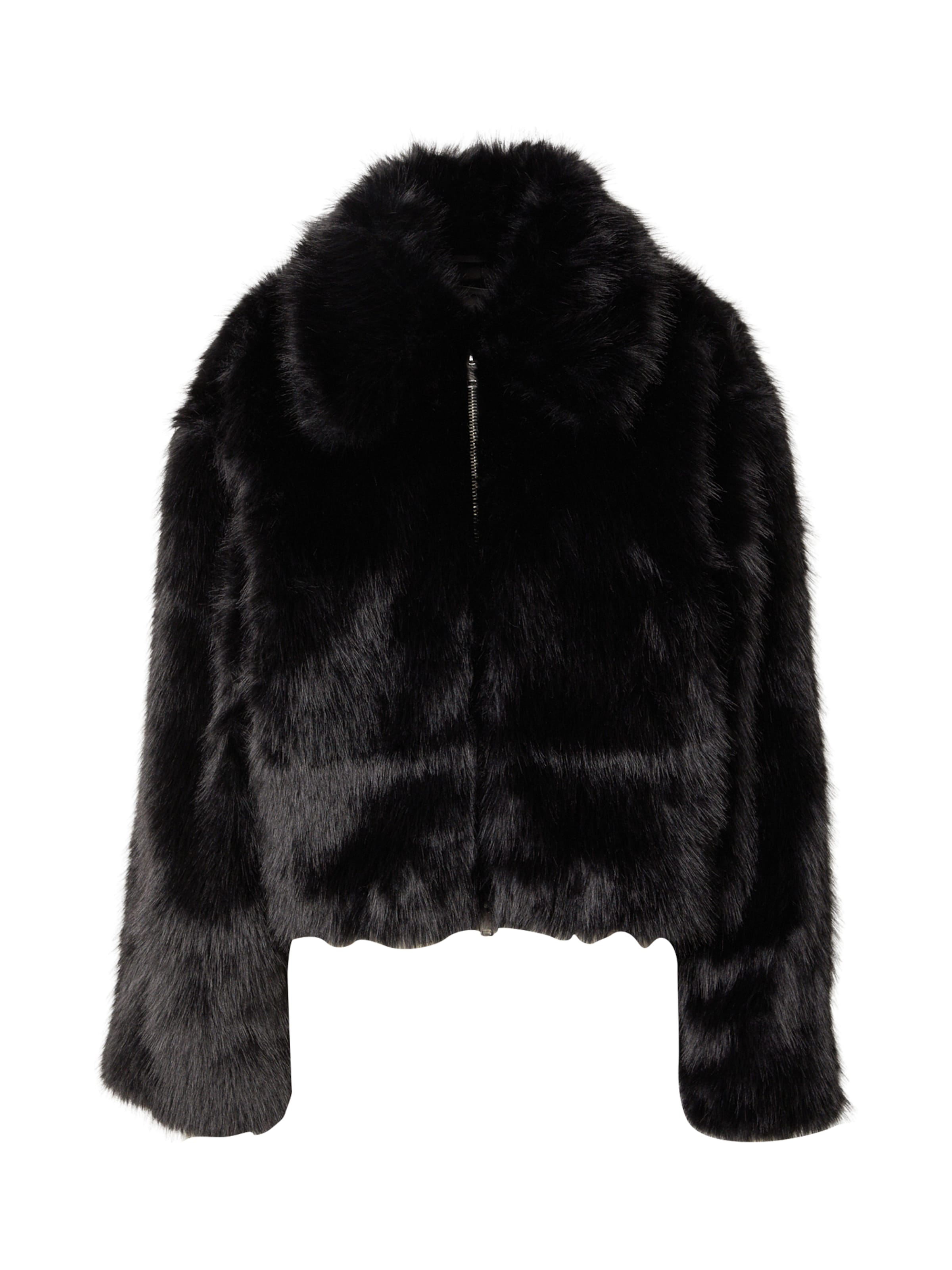 Monki Winter Jacket in Black: front