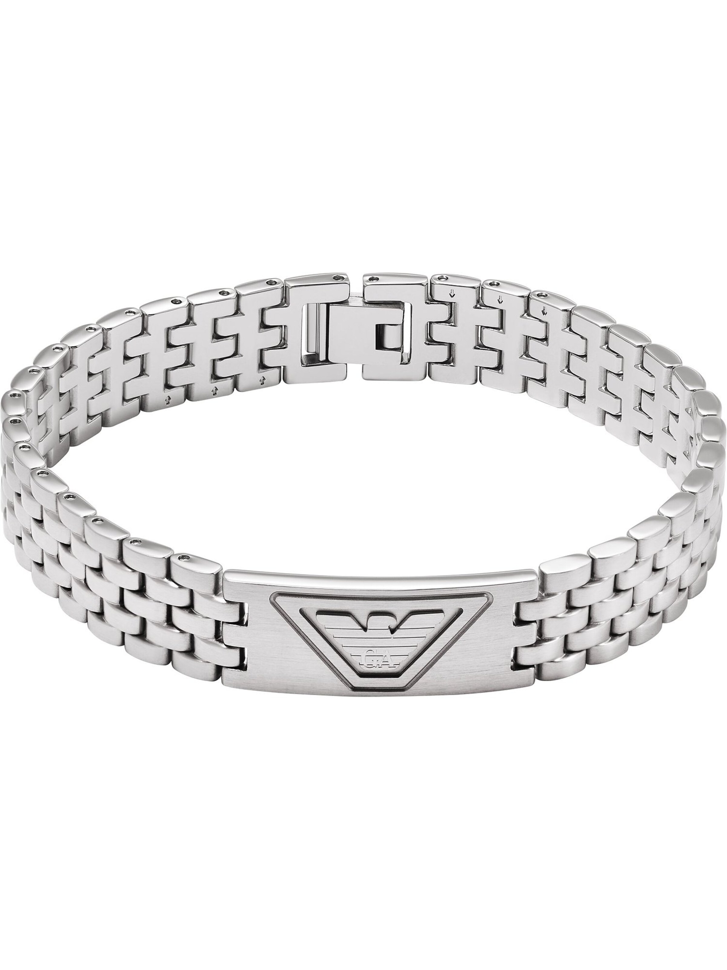 Brățară de la Emporio Armani pe argintiu: față