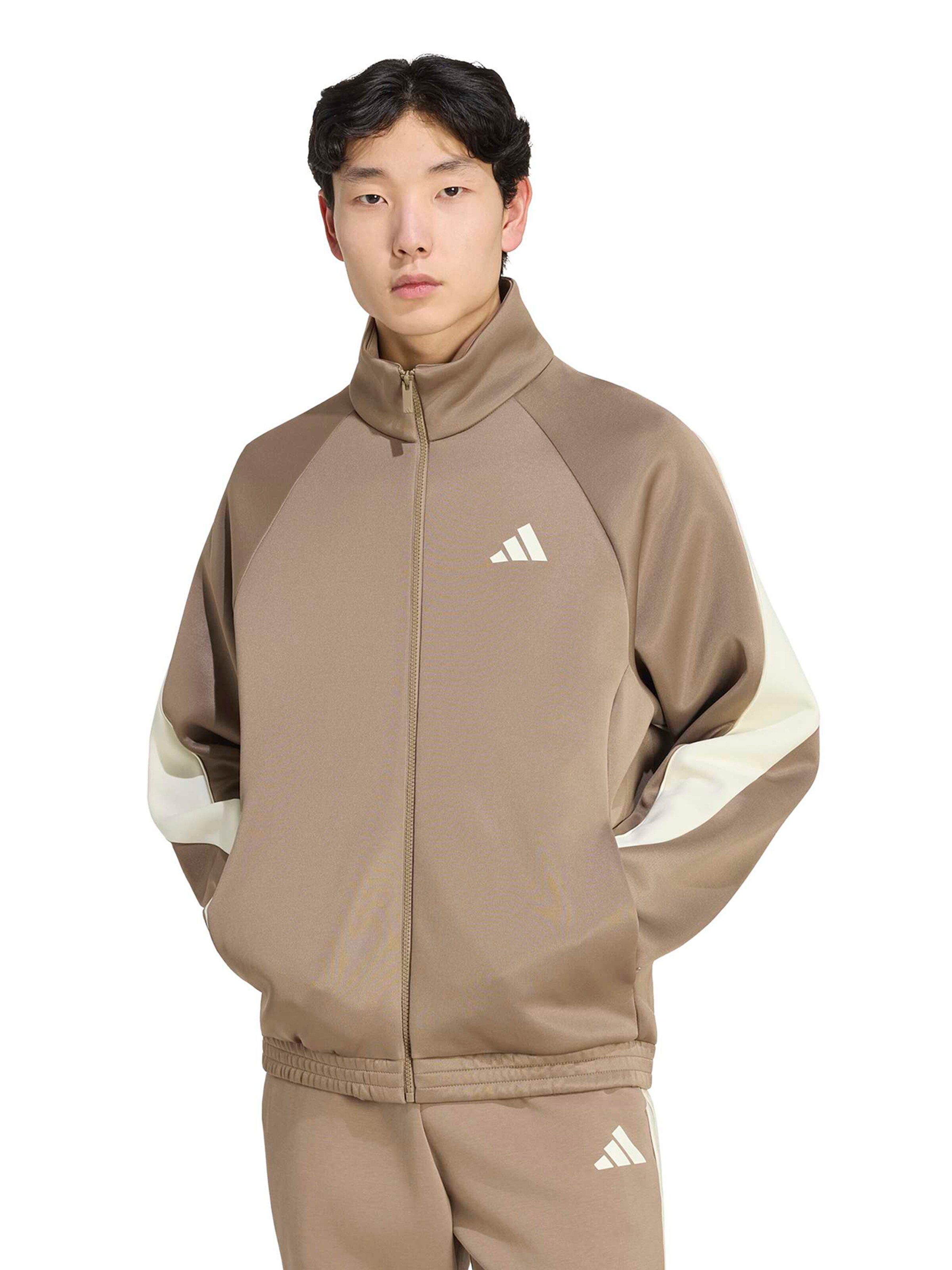 ADIDAS SPORTSWEAR Sportsweatvest 'STADIUM' in Beige: voorkant