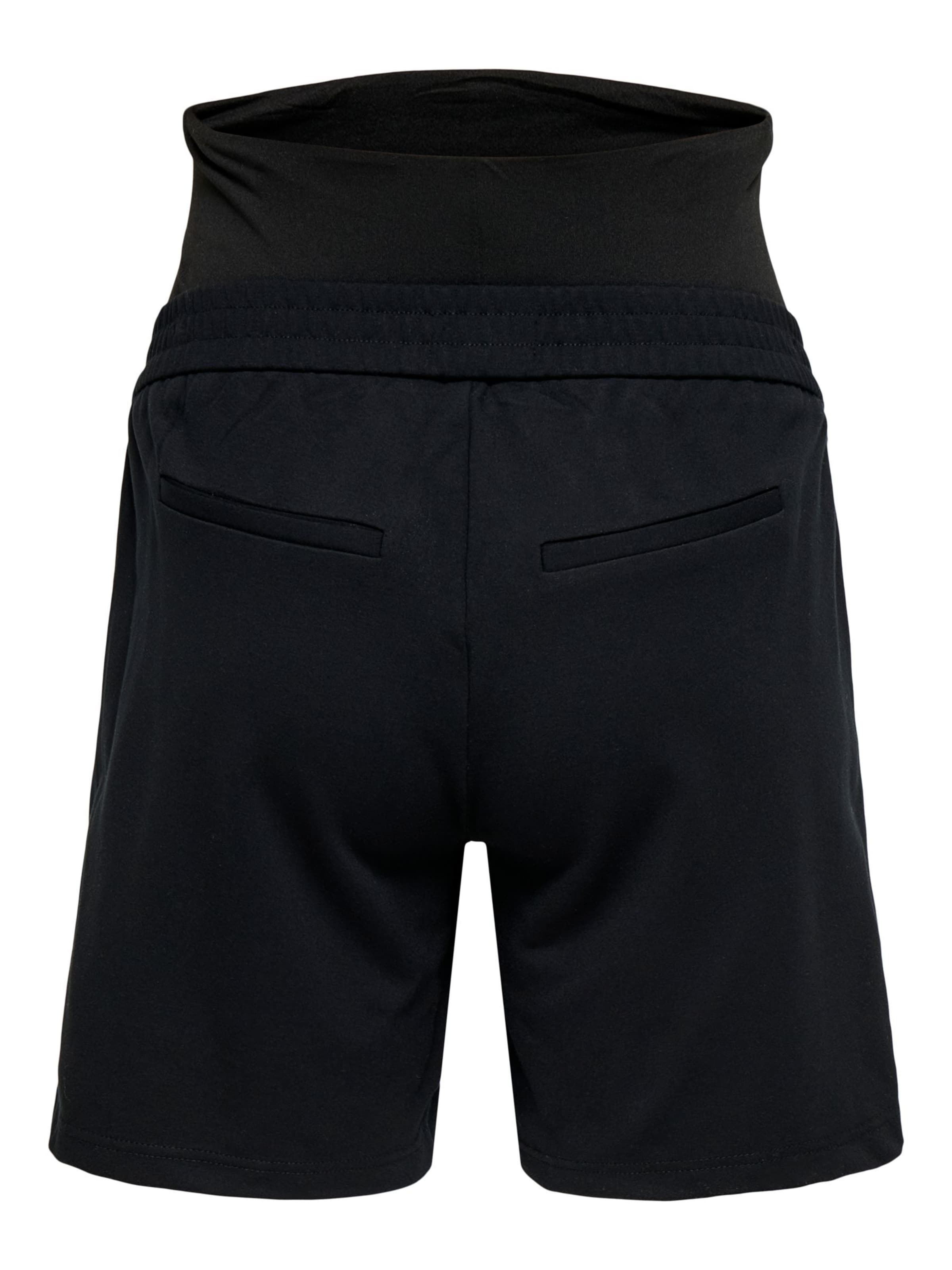 Only Maternity - regular Pantalón plisado 'OLMPoptrash' en negro