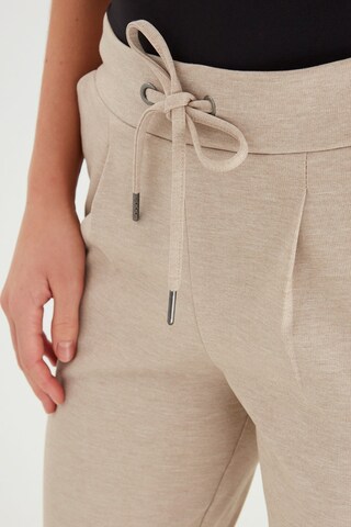 b.young Slim fit Pleat-front trousers 'Rizetta' in Beige
