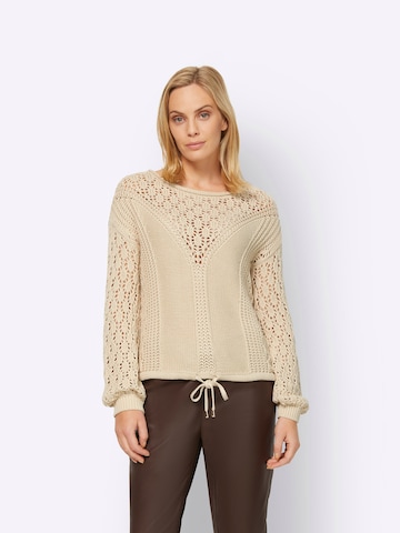 Pullover di heine in beige: frontale