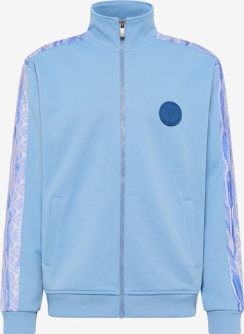 Carlo Colucci Zip-Up Hoodie ' Demelas ' in Blue: front