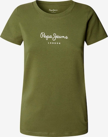Pepe Jeans - Camisa 'New Virginia' em verde: frente